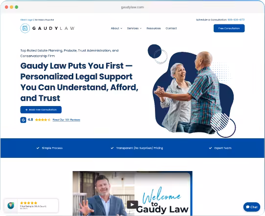 Example of a website designed by Surefaze