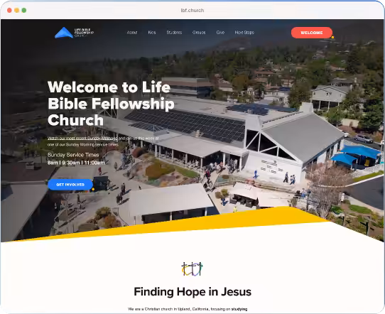 Example of a website designed by Surefaze