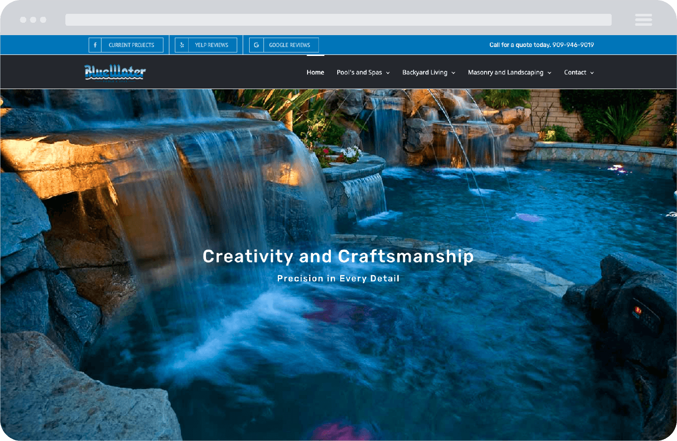 Pool Maker Website Header